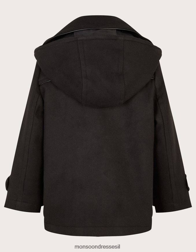 הַלבָּשָׁה Monsoon מעיל קפוצ'ון שָׁחוֹר יֶלֶד HTJ0TZ2192
