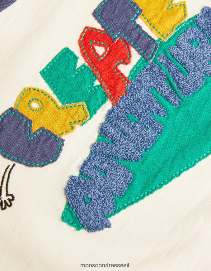 הַלבָּשָׁה Monsoon ליצור חולצת טריקו פס הרפתקאות שֶׁנהָב יֶלֶד HTJ0TZ2193