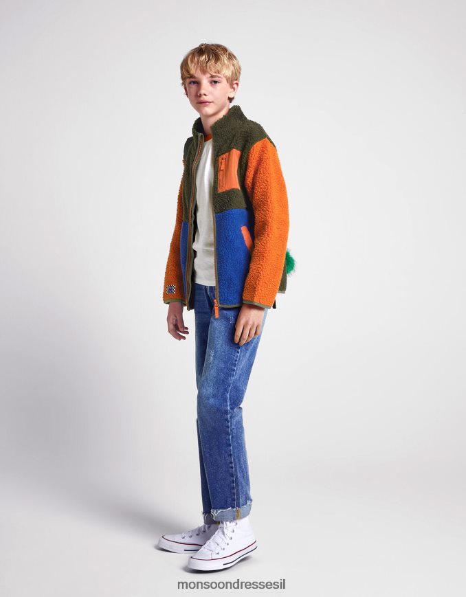 הַלבָּשָׁה Monsoon פליס קולורבלוק בורג רַב יֶלֶד HTJ0TZ2194