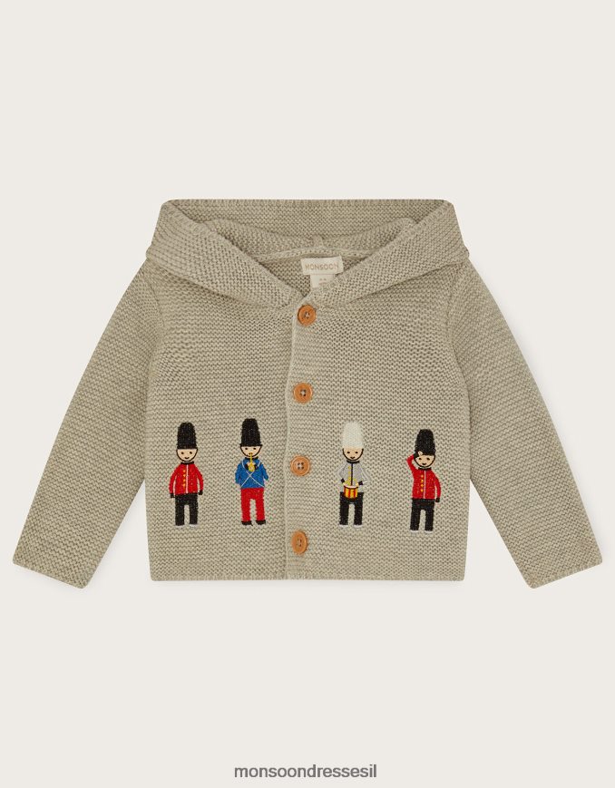 הַלבָּשָׁה Monsoon קרדיגן קרושה בלונדון אפור יְלָדִים HTJ0TZ2198