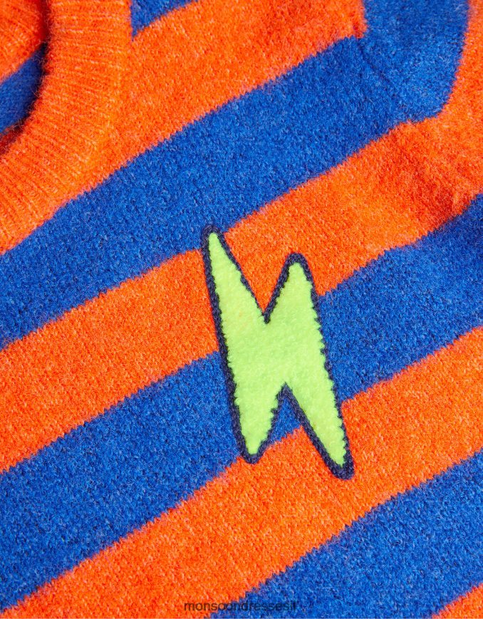 הַלבָּשָׁה Monsoon מגשר בסריג פסים תפוז יֶלֶד HTJ0TZ2200