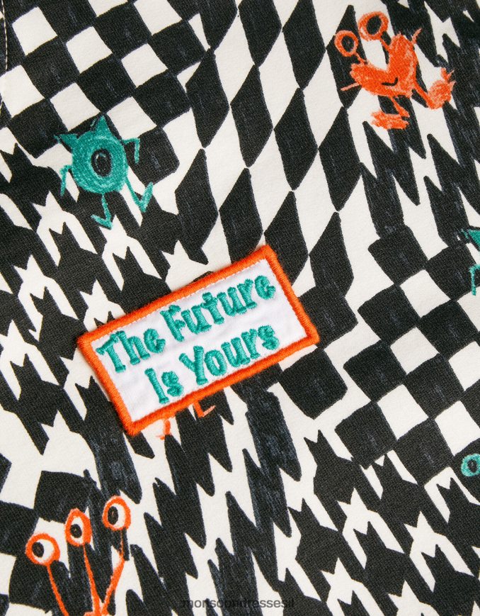 הַלבָּשָׁה Monsoon סווטשירט סקייטר בהדפס מפלצת שֶׁנהָב יֶלֶד HTJ0TZ2201