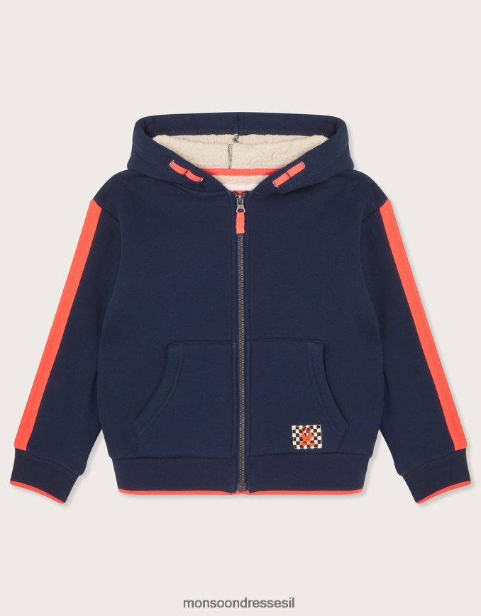 הַלבָּשָׁה Monsoon קפוצ'ון עם רוכסן בורג כחול (צי) יֶלֶד HTJ0TZ2208