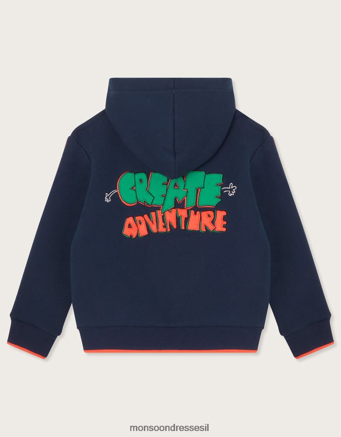 הַלבָּשָׁה Monsoon קפוצ'ון עם רוכסן בורג כחול (צי) יֶלֶד HTJ0TZ2208