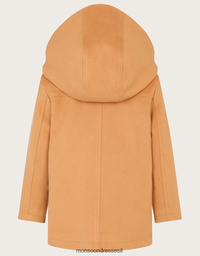 הַלבָּשָׁה Monsoon מעיל דאפל עם קפוצ'ון גָמָל יֶלֶד HTJ0TZ2214