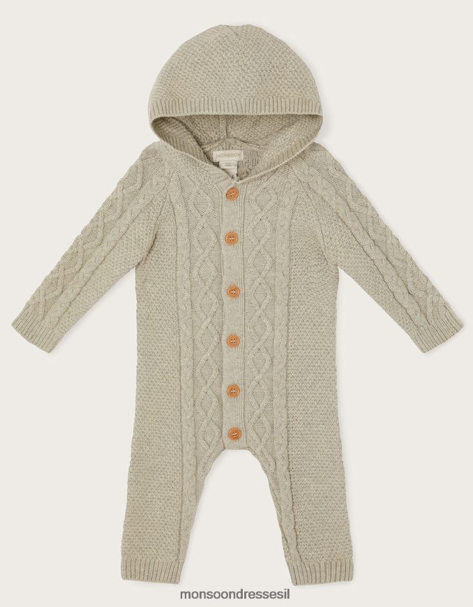 הַלבָּשָׁה Monsoon סריג כבל ניובורן הכל-באחד אפור יְלָדִים HTJ0TZ2216