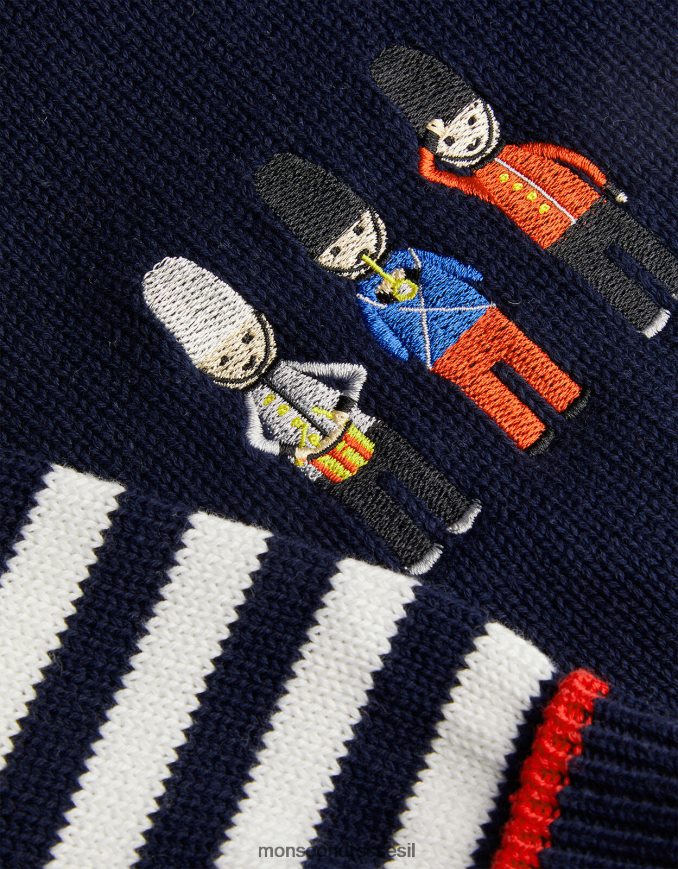 הַלבָּשָׁה Monsoon סט קפוצ'ון סרוג בלונדון כחול (צי) יְלָדִים HTJ0TZ2225