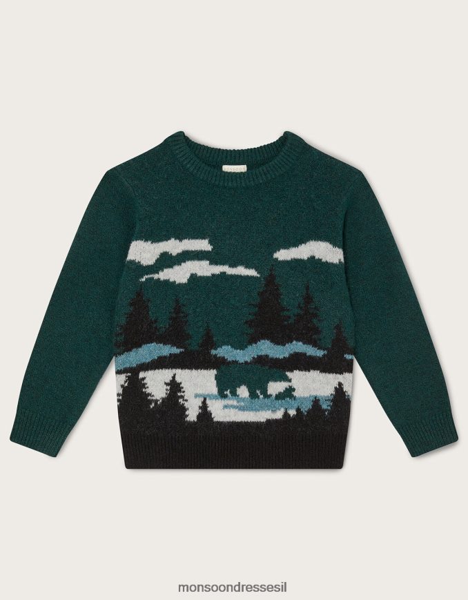 הַלבָּשָׁה Monsoon מגשר דוב נופי ירוק יֶלֶד HTJ0TZ2233