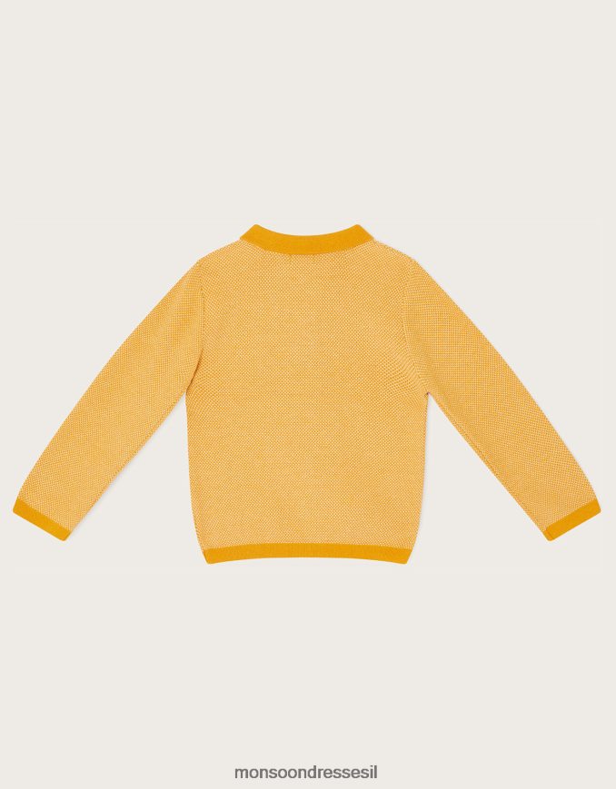 הַלבָּשָׁה Monsoon סווטשירט פולו סרוג מעורב חרדל צהוב) יֶלֶד HTJ0TZ2236