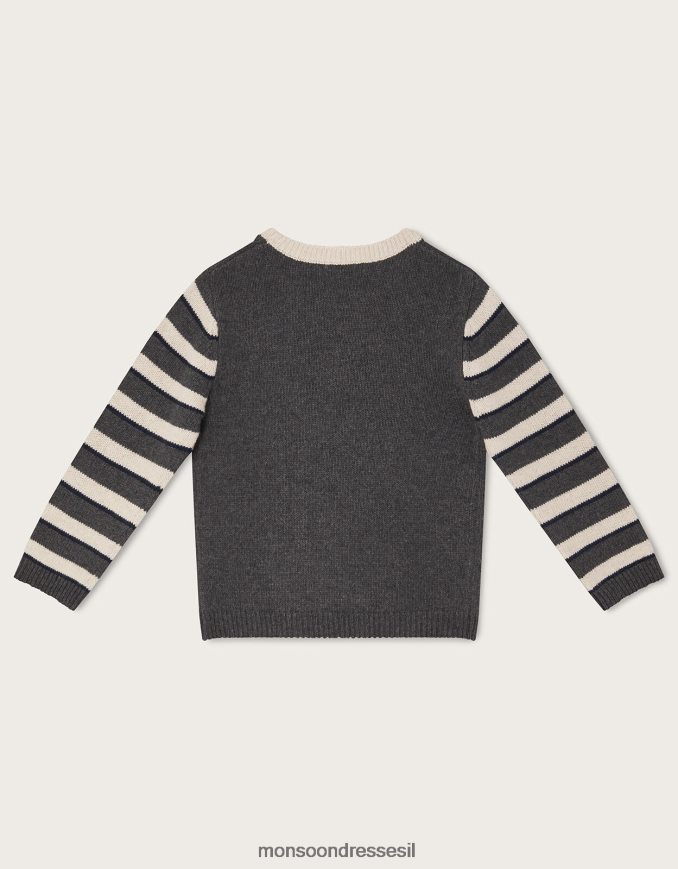 הַלבָּשָׁה Monsoon מגשר אפליקציית ינשוף במרקם אפור יֶלֶד HTJ0TZ2242