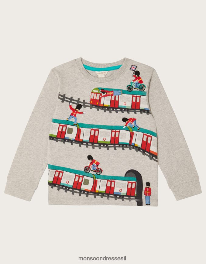 הַלבָּשָׁה Monsoon סוודר צינור לונדון אפור יֶלֶד HTJ0TZ2248