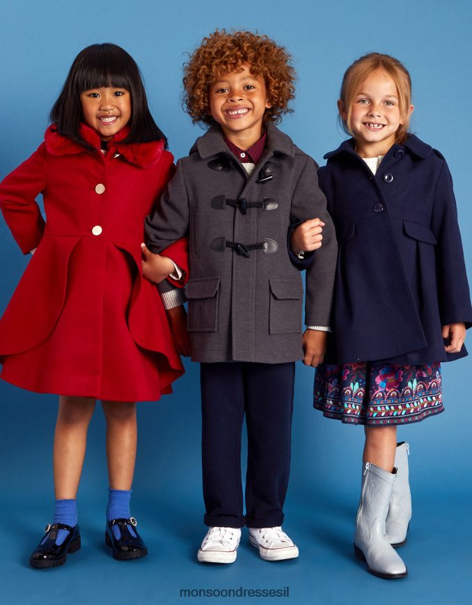 הַלבָּשָׁה Monsoon מעיל דובון אפור יֶלֶד HTJ0TZ2252