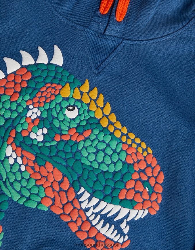 הַלבָּשָׁה Monsoon קפוצ'ון דינוזאור כחול (צי) יֶלֶד HTJ0TZ2253