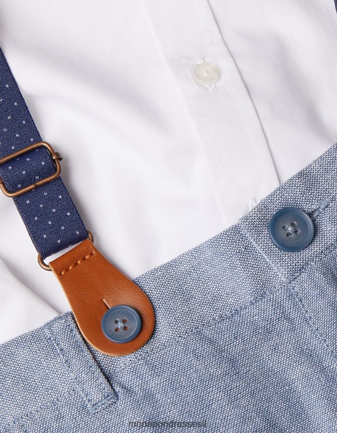 הַלבָּשָׁה Monsoon סט פלטה ומכנסיים קצרים של נתן שלושה חלקים כְּחוֹל יֶלֶד HTJ0TZ2256