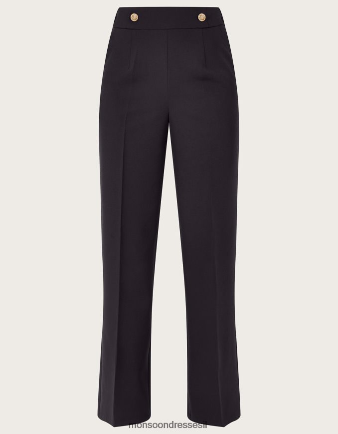 הַלבָּשָׁה Monsoon מכנסיים ברידג'ט צבאיים שָׁחוֹר נשים HTJ0TZ225