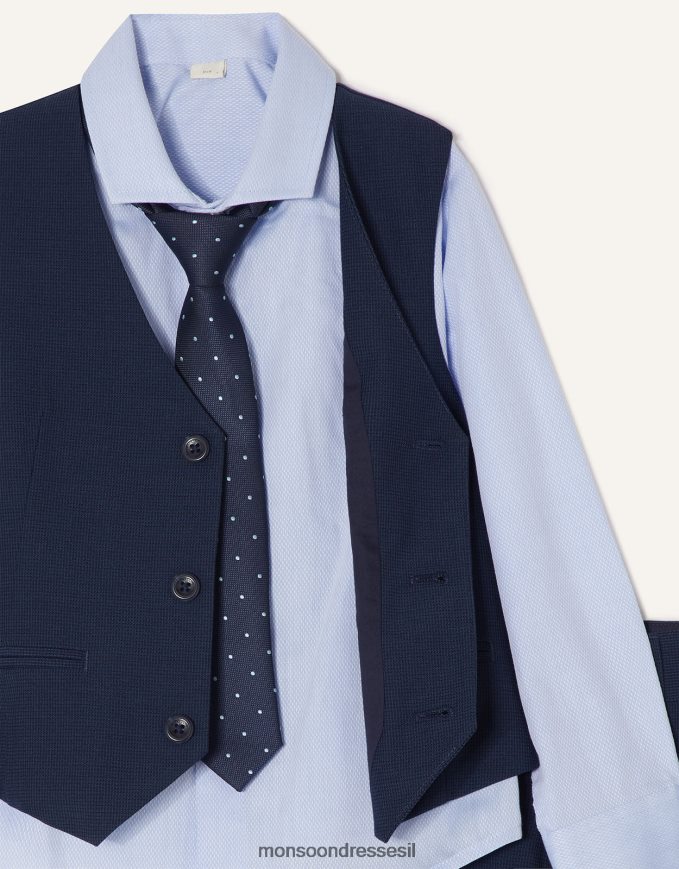 הַלבָּשָׁה Monsoon אדם חליפת ארבעה חלקים כחול (צי) יֶלֶד HTJ0TZ2270