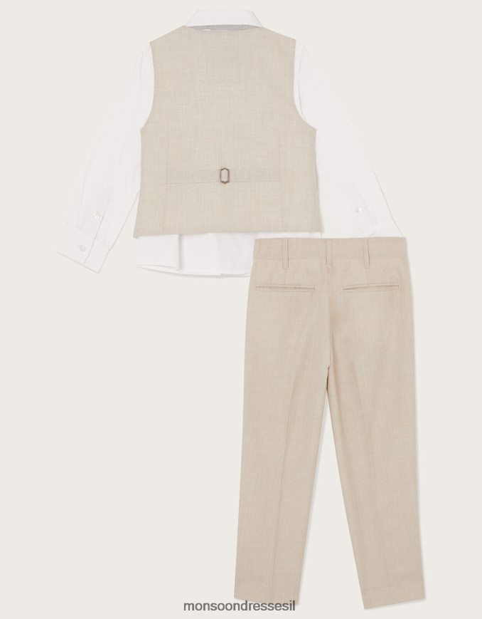 הַלבָּשָׁה Monsoon חליפת ארבעה חלקים עם פפיון אבן טבעית) יֶלֶד HTJ0TZ2272