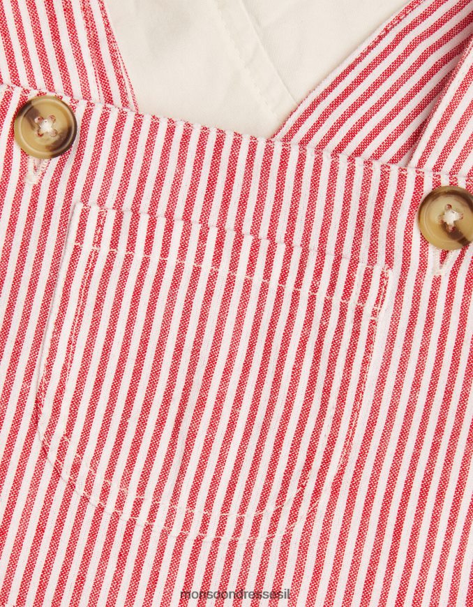 הַלבָּשָׁה Monsoon סט נעלי בית עם פסים וחולצות ניובורן אָדוֹם יְלָדִים HTJ0TZ2273