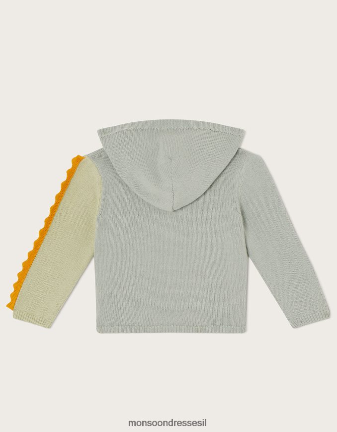 הַלבָּשָׁה Monsoon קרדיגן קפוצ'ון של תנין שזה עתה נולד ירוק יְלָדִים HTJ0TZ2283