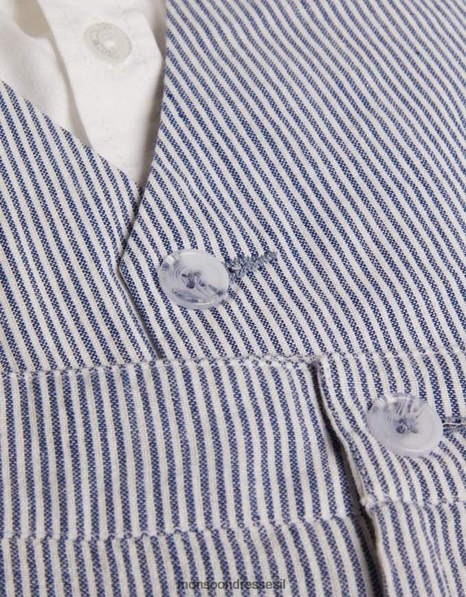 הַלבָּשָׁה Monsoon חליפת שלושה חלקים של קופר עם מכנסיים קצרים כחול (כחול בהיר) יֶלֶד HTJ0TZ2289