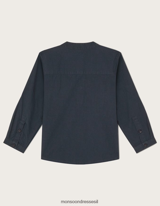 הַלבָּשָׁה Monsoon חולצת ארוכות רקומה של קורטה כחול (צי) יֶלֶד HTJ0TZ2290