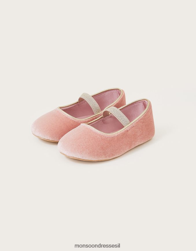 הַנעָלָה Monsoon נעלי הליכון מקטיפה בצבע ורוד וָרוֹד יְלָדִים HTJ0TZ2307