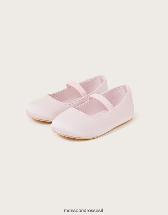 הַנעָלָה Monsoon נעלי הליכון סאטן בייבי סיידי ורוד וָרוֹד יְלָדִים HTJ0TZ2312