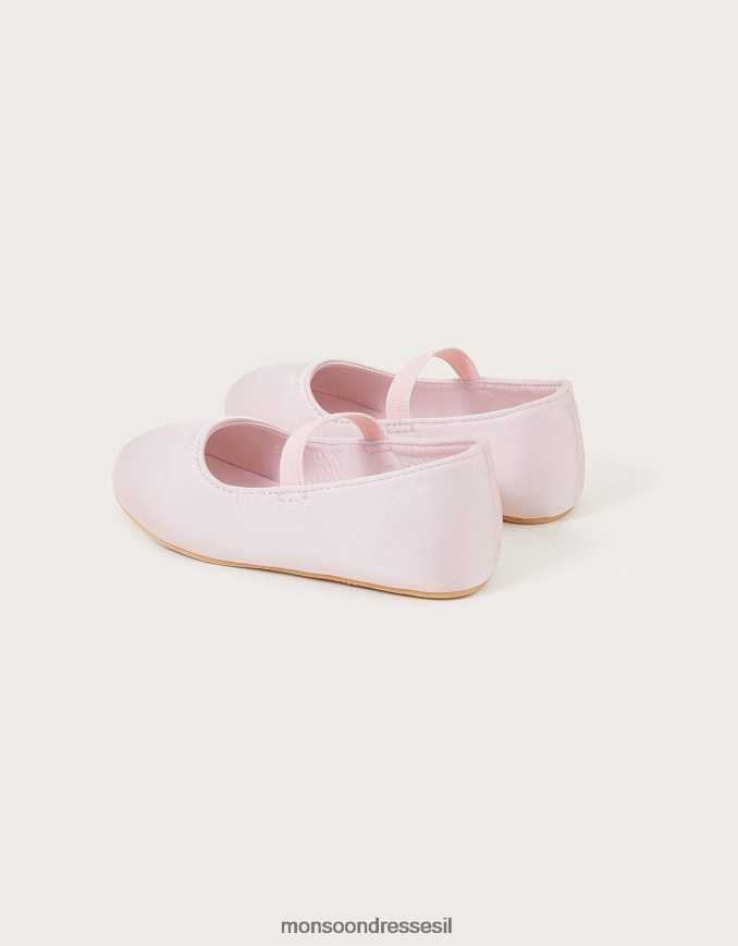 הַנעָלָה Monsoon נעלי הליכון סאטן בייבי סיידי ורוד וָרוֹד יְלָדִים HTJ0TZ2312