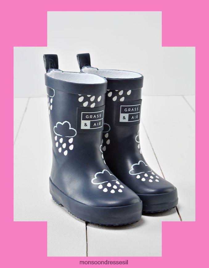 הַנעָלָה Monsoon גרביונים כחולים החושפים את צבעי הדשא והאוויר כחול (צי) יְלָדִים HTJ0TZ2317