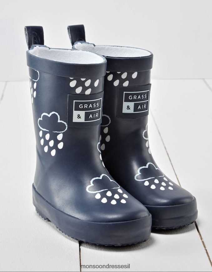 הַנעָלָה Monsoon גרביונים כחולים החושפים את צבעי הדשא והאוויר כחול (צי) יְלָדִים HTJ0TZ2317