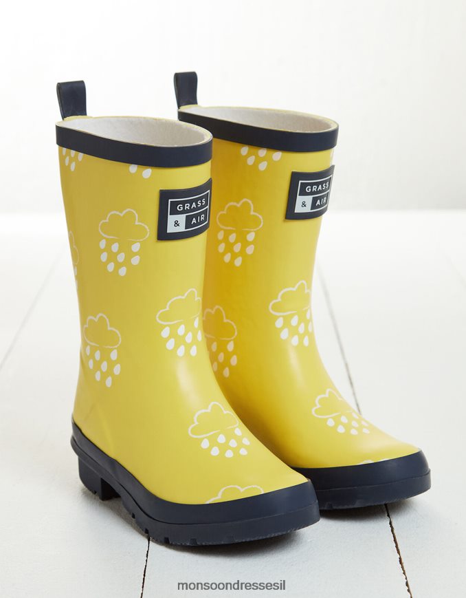הַנעָלָה Monsoon דשא ואוויר ג'וניורים חושפי צבע צהובים צהוב יְלָדִים HTJ0TZ2321