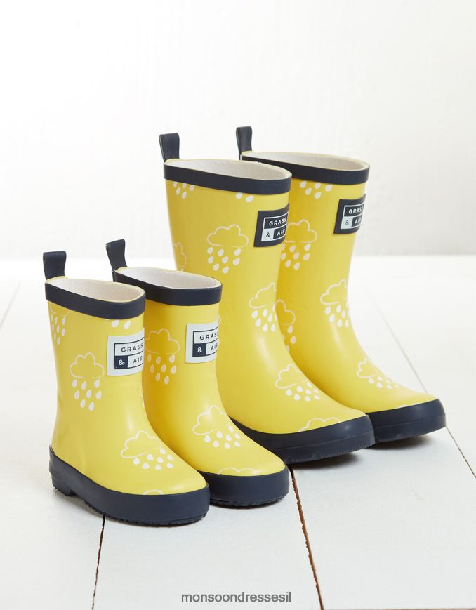הַנעָלָה Monsoon דשא ואוויר ג'וניורים חושפי צבע צהובים צהוב יְלָדִים HTJ0TZ2321