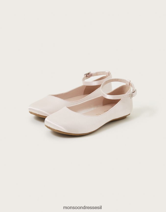 הַנעָלָה Monsoon דירות בלרינה מסאטן וָרוֹד ילדה HTJ0TZ2326