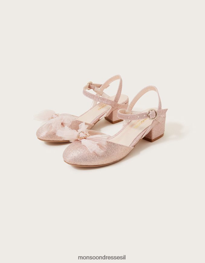 הַנעָלָה Monsoon לב מושך לאחור נעלי עקב וָרוֹד ילדה HTJ0TZ2330