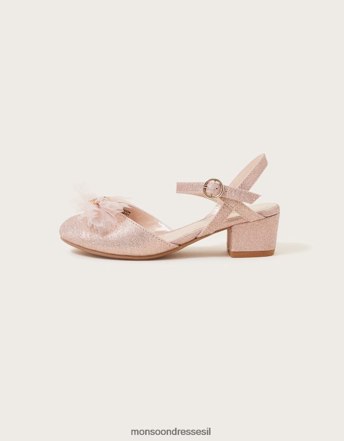 הַנעָלָה Monsoon לב מושך לאחור נעלי עקב וָרוֹד ילדה HTJ0TZ2330