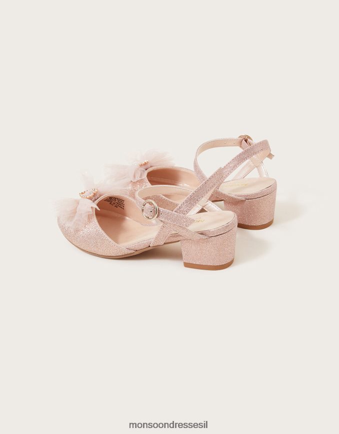 הַנעָלָה Monsoon לב מושך לאחור נעלי עקב וָרוֹד ילדה HTJ0TZ2330