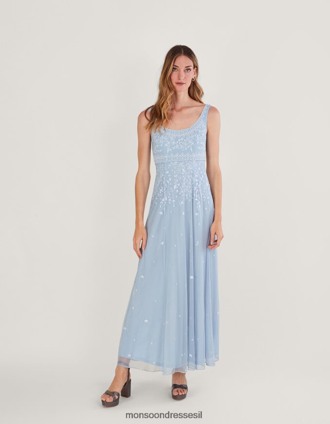 הַלבָּשָׁה Monsoon שמלת מקסי רקומה של יוג'ין ענן נשים HTJ0TZ234