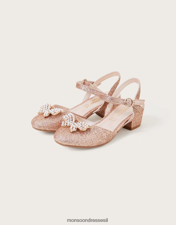 הַנעָלָה Monsoon נעלי עקב של פרפר וָרוֹד ילדה HTJ0TZ2340