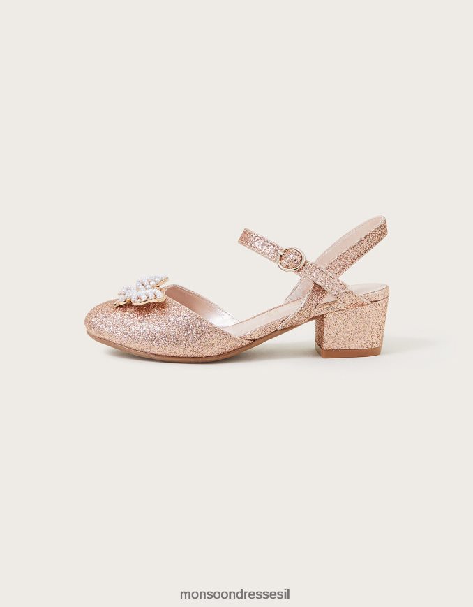 הַנעָלָה Monsoon נעלי עקב של פרפר וָרוֹד ילדה HTJ0TZ2340