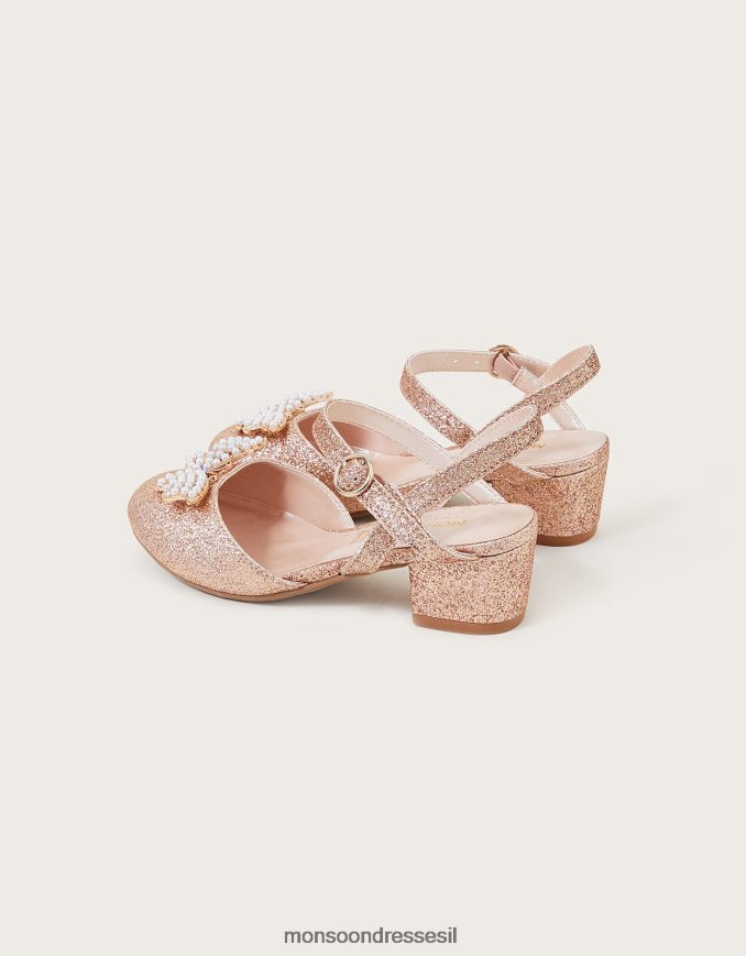 הַנעָלָה Monsoon נעלי עקב של פרפר וָרוֹד ילדה HTJ0TZ2340