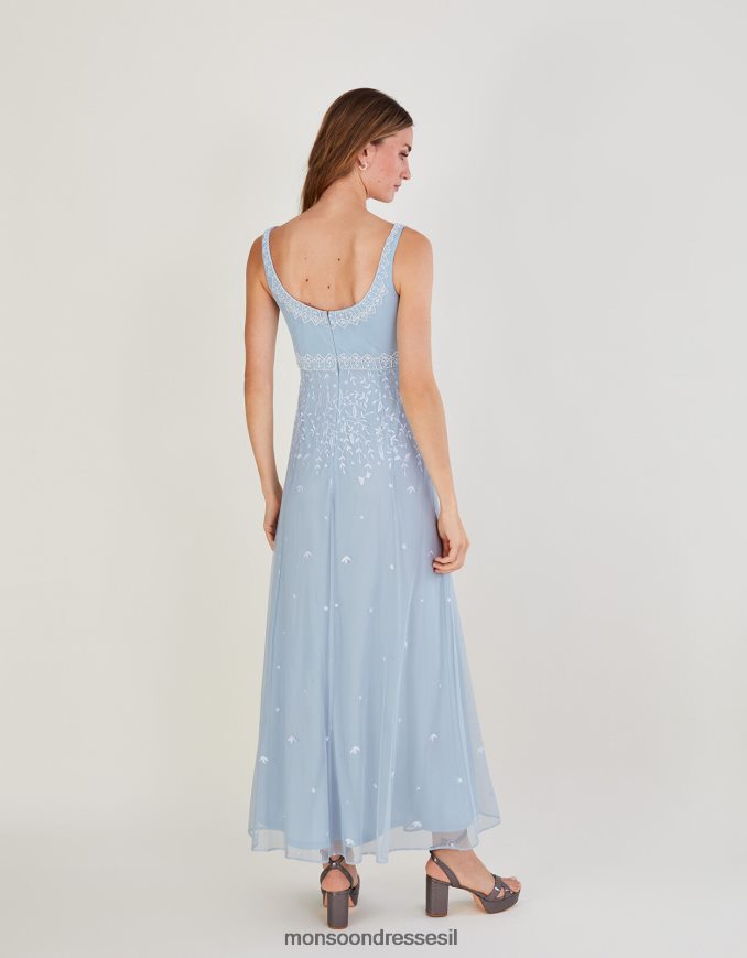 הַלבָּשָׁה Monsoon שמלת מקסי רקומה של יוג'ין ענן נשים HTJ0TZ234