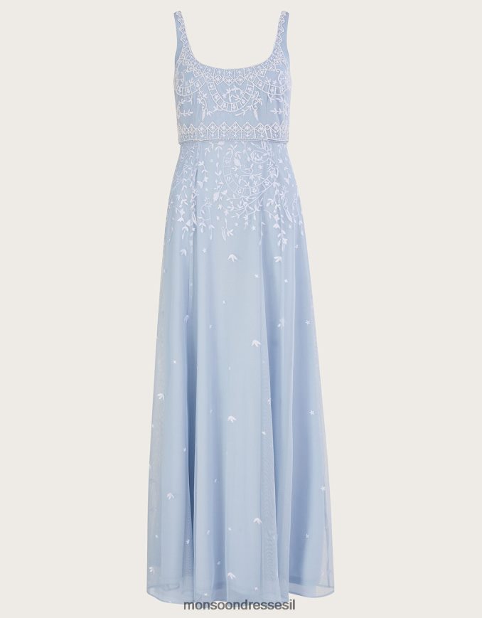 הַלבָּשָׁה Monsoon שמלת מקסי רקומה של יוג'ין ענן נשים HTJ0TZ234