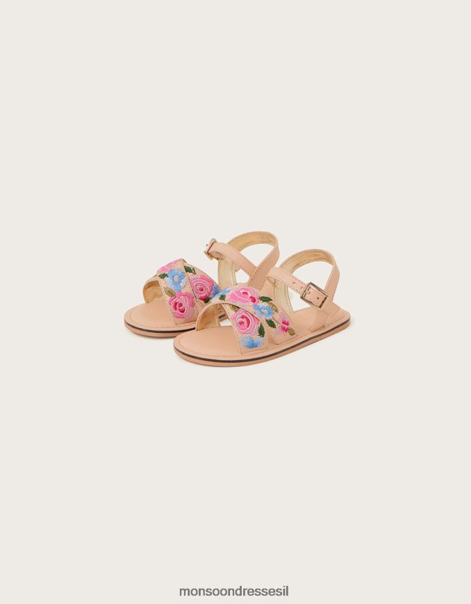 הַנעָלָה Monsoon סנדלי הליכון רקומים בפרחים וָרוֹד יְלָדִים HTJ0TZ2365