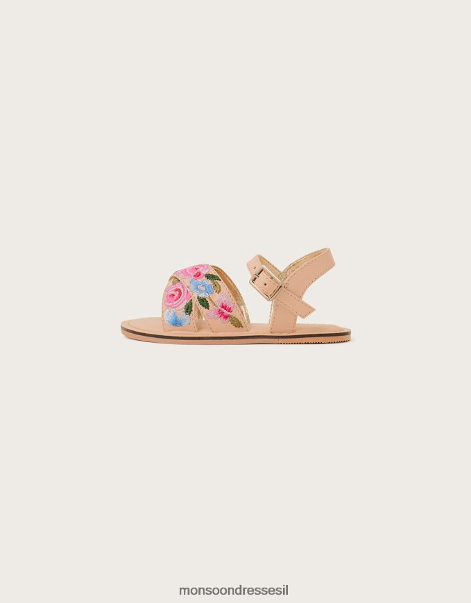 הַנעָלָה Monsoon סנדלי הליכון רקומים בפרחים וָרוֹד יְלָדִים HTJ0TZ2365