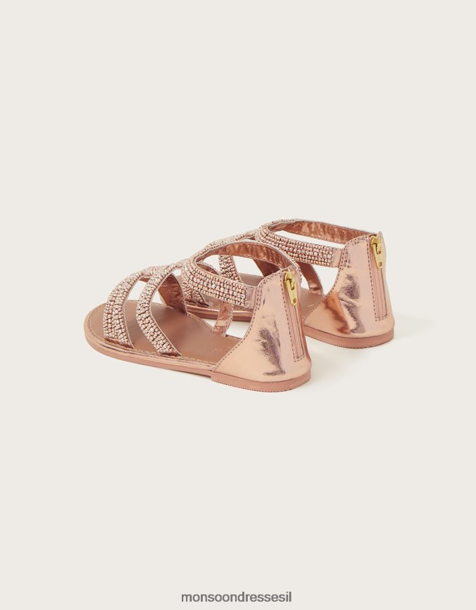 הַנעָלָה Monsoon סנדלי רצועות חרוזים זהב (זהב ורוד) ילדה HTJ0TZ2380