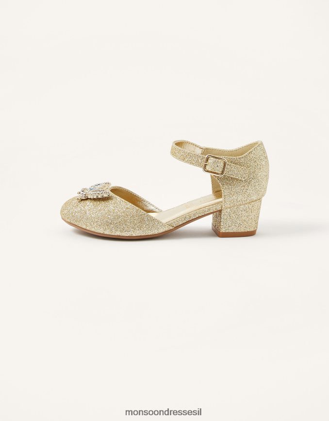 הַנעָלָה Monsoon עקבי פרפר נוצצים זהב ילדה HTJ0TZ2387