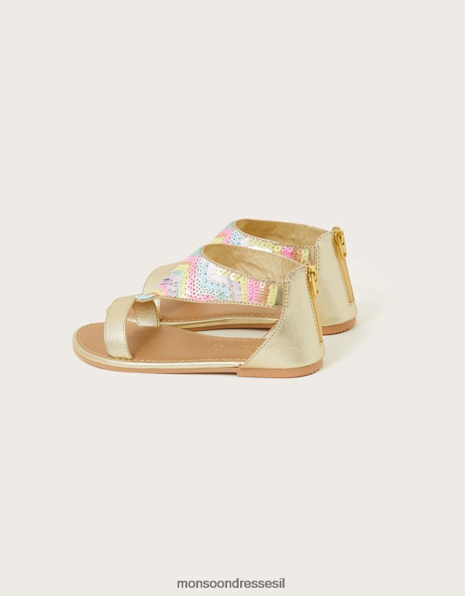 הַנעָלָה Monsoon סנדלי קשת בענן עם נצנצים פסטליים רַב ילדה HTJ0TZ2393