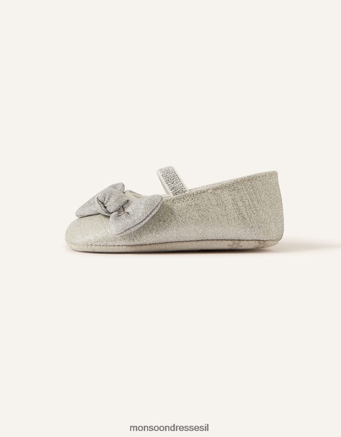 הַנעָלָה Monsoon מגפונים לתינוק כסף יְלָדִים HTJ0TZ2397