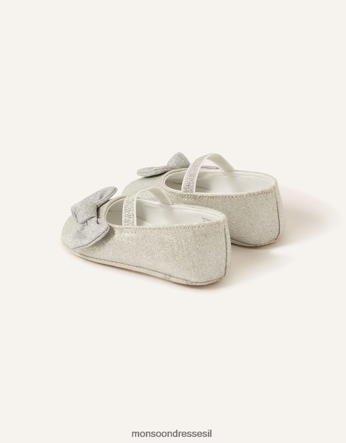 הַנעָלָה Monsoon מגפונים לתינוק כסף יְלָדִים HTJ0TZ2397