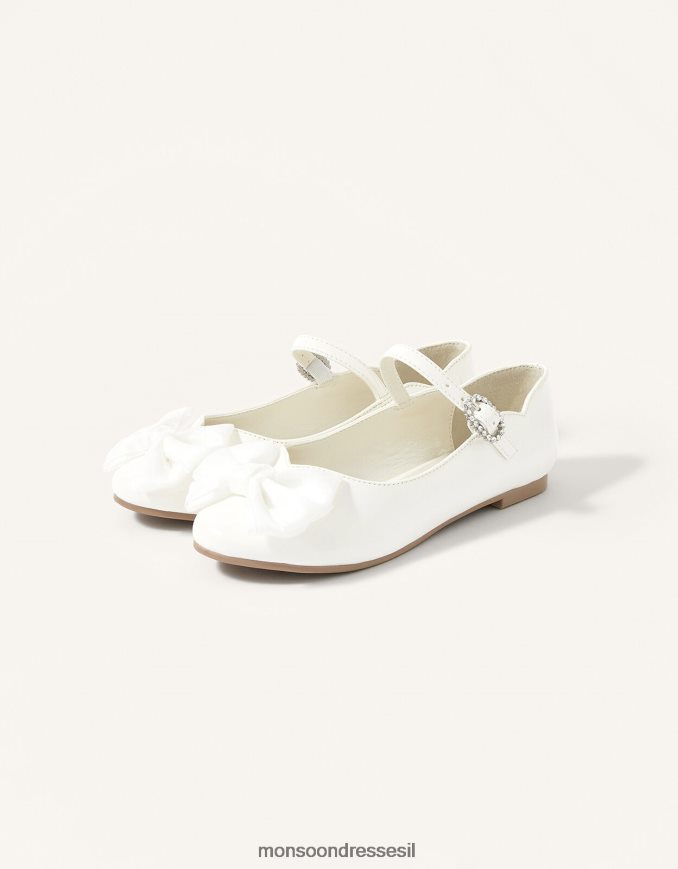 הַנעָלָה Monsoon קאלי פטנט דירות בלרינה שֶׁנהָב ילדה HTJ0TZ2405